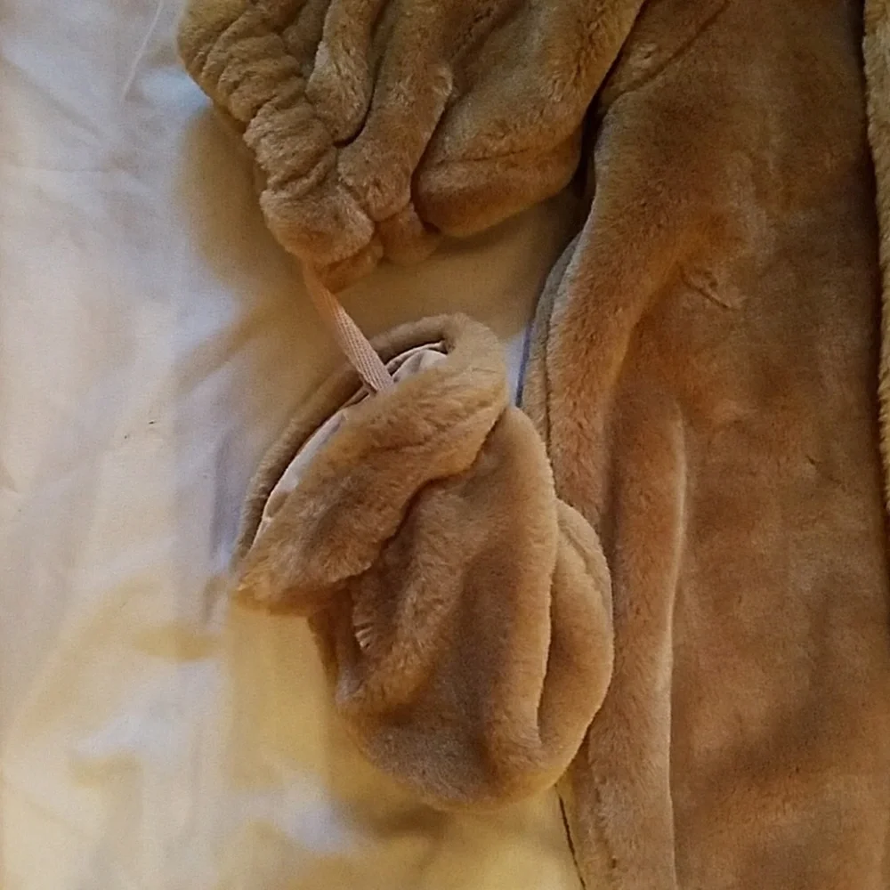 INFANT TEDDY BEAR COSTUME AND COAT (sz 6-9 mo.)